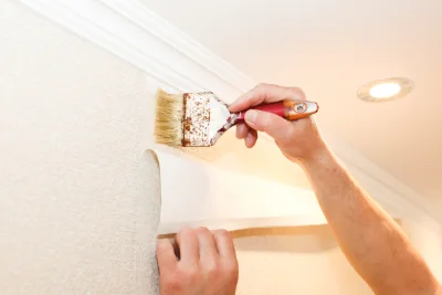 Pose de papier peint à Détrier — revêtements muraux et toiles de verre